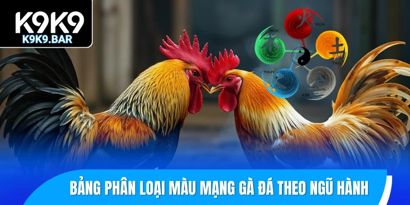 Bảng phân loại màu mạng gà đá theo ngũ hành