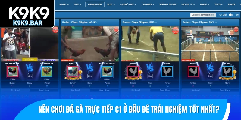 Đá Gà Trực Tiếp C1 – Phiên Bản “Cúp C1” Trong Giới Chọi Gà 3 Nên chơi đá gà trực tiếp C1 ở đâu để trải nghiệm tốt nhất?